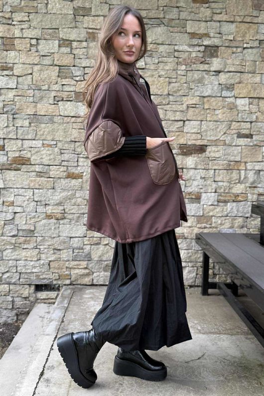 Soft Tech Jersey Puff Jacket Chocolate